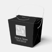 Take-out Favor Box Simple Fit Sjabloon Zwart Bedankdoosjes (Voorkant Zijde)