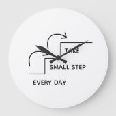 Take Small Steps Every Day – Minimalist Motivation Grote Klok (Voorkant)