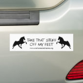 "take-that-dingen-off-my-foot" - Gepersonaliseerd Bumpersticker (Op auto)
