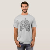 'Take the Air' - paisley long met vleugel T-shirt (Voorkant volledig)