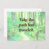 Take the path less traveled postcard briefkaart (Voorkant / Achterkant)