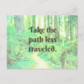 Take the path less traveled postcard briefkaart (Voorkant)
