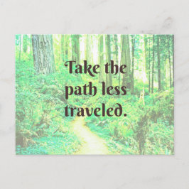 Take the path less traveled postcard briefkaart