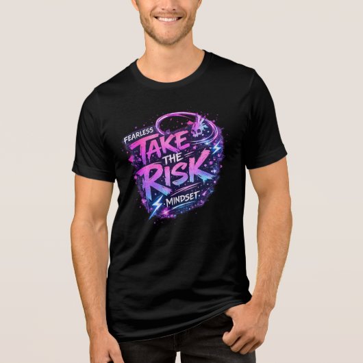"Take The Risk" T-shirt – a style of boldness and  (Voorkant)