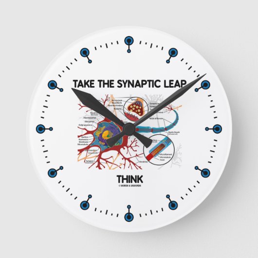 Take The Synaptic Leap Think (Neuron/Synapse) Ronde Klok (Voorkant)
