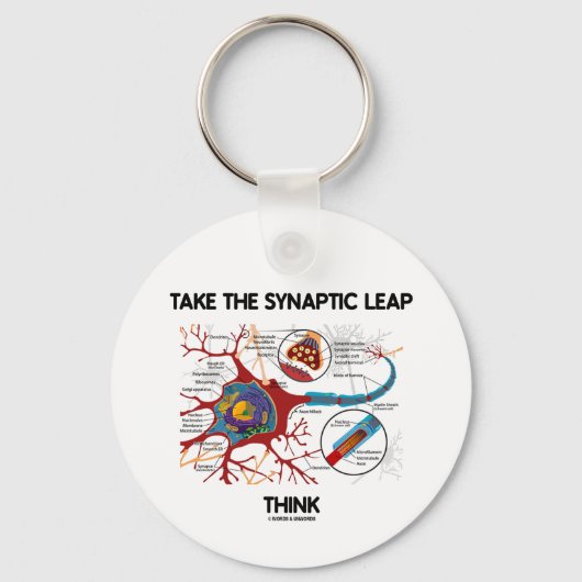 Take The Synaptic Leap Think (Neuron/Synapse) Sleutelhanger (Voorkant)