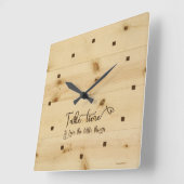 Take Time Wood Background Acrylic Wall Clock Vierkante Klok (Hoek)