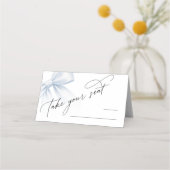 Take Your Seat | Elegant Modern Bow Table Number Plaatskaartje (Voorkant)