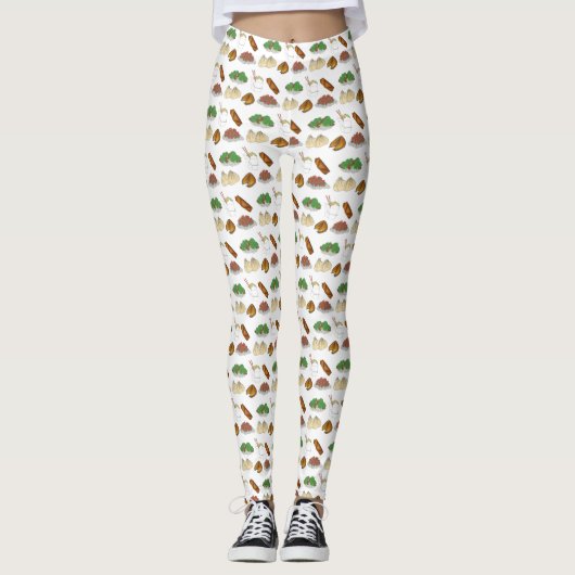 Takeaway Chinese Restaurant Takeout Food Cuisine Leggings (Voorkant)