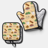 Takeaway Chinese Restaurant Takeout Food Cuisine Ovenwant & Pannenlap Set (Voorkant / Achterkant)