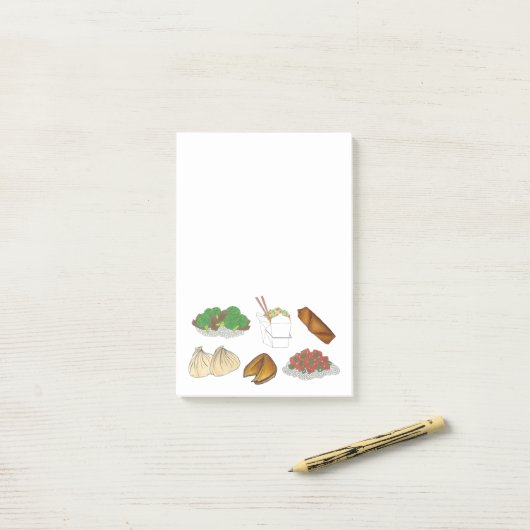 Takeaway Chinese Restaurant Takeout Food Cuisine Post-it® Notes (Op bureau)