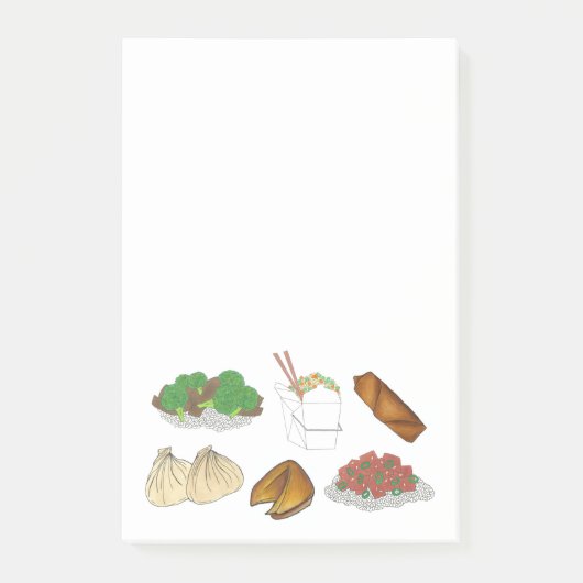 Takeaway Chinese Restaurant Takeout Food Cuisine Post-it® Notes (Voorkant)