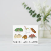 Takeaway Chinese Restaurant Takeout Food Cuisine Visitekaartje (Staand voorkant)