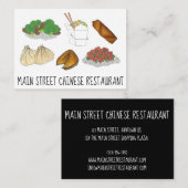 Takeaway Chinese Restaurant Takeout Food Cuisine Visitekaartje (Voorkant / Achterkant)