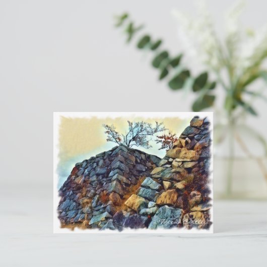 Takeda Castle Briefkaart (Staand voorkant)