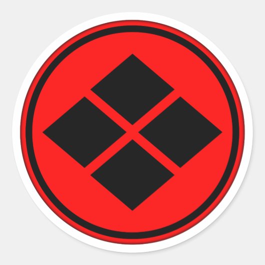 Takeda Clan Kamon Ronde Sticker (Voorkant)