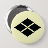 Takeda mon, Japan Ronde Button 4,0 Cm (Voorkant /achterkant)