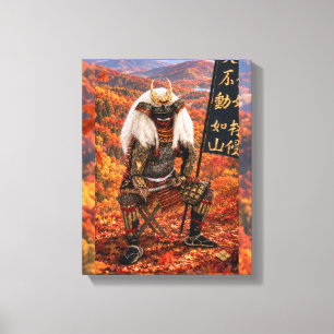 Takeda Shingen Samurai-pantser Herfst 11x14 Canvas Afdruk