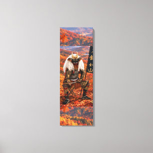 Takeda Shingen Samurai-pantser Herfst 12x36 Canvas Afdruk