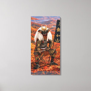 Takeda Shingen Samurai-pantser Herfst 16x32 Canvas Afdruk
