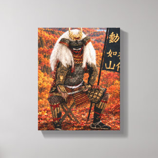 Takeda Shingen Samurai-pantser Herfst 8x10 Canvas Afdruk
