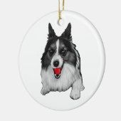 Takelicht, vrolijke tong keramisch ornament (Links)