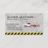 takelwagen | Betonnen achtergrond Visitekaartje (Voorkant)