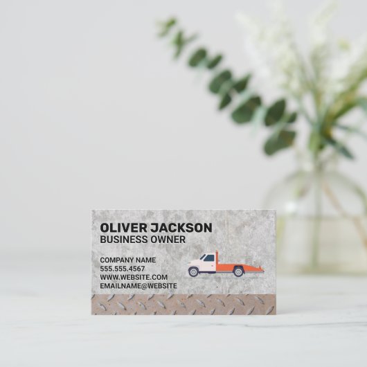 Takelwagen | Staalbeton Visitekaartje (Staand voorkant)