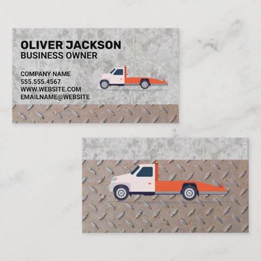 Takelwagen | Staalbeton Visitekaartje (Voorkant / Achterkant)
