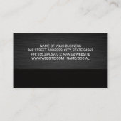 Takelwagen | Zwarte metalen achtergrond Visitekaartje (Achterkant)