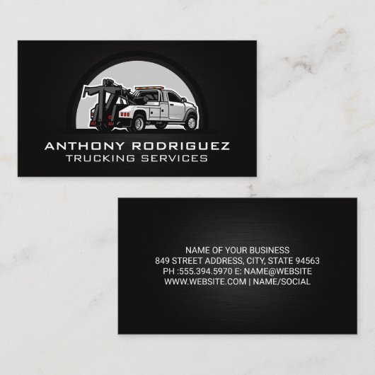 takelwagenchauffeur | Automatische services Visitekaartje (Voorkant / Achterkant)