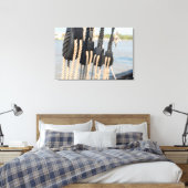 Takelwerk van een schip canvas afdruk (Insitu (Slaapkamer))