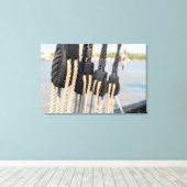 Takelwerk van een schip canvas afdruk (Insitu (Houten vloer))