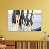 Takelwerk van een schip canvas afdruk (Insitu (Woonkamer))