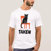 Taken Black Cat Design T-shirt (Voorkant)