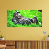 Take'n It Easy Cool Chimp Unieke Elegante Fotokuns Canvas Afdruk (Insitu (Woonkamer))
