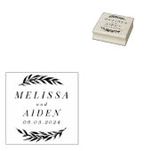 Taken met Paar Trouwdatum Rubberstempel (Gestempeld)