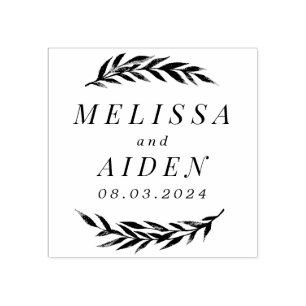 Taken met Paar Trouwdatum Rubberstempel