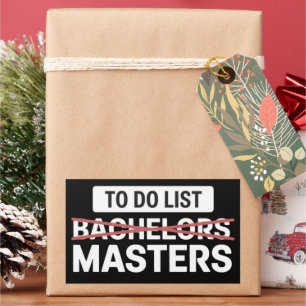 Takenlijst Bachelor Masterdiploma Hogeschool Cijfe Rechthoekige Sticker