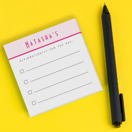 takenlijst, bevestigingschecklist roze rand post-it® notes