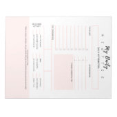 takenlijst, bevestigingschecklist | Zelfzorg Notitieblok (Voorkant)