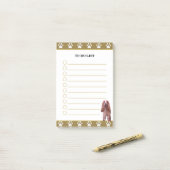 Takenlijst & Cocker Spaniel Hond met Pootpatroon Post-it® Notes (Op bureau)