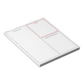 Takenlijst Dry Erase Whiteboard & Aangepaste Secti Notitieblok (Schuin)