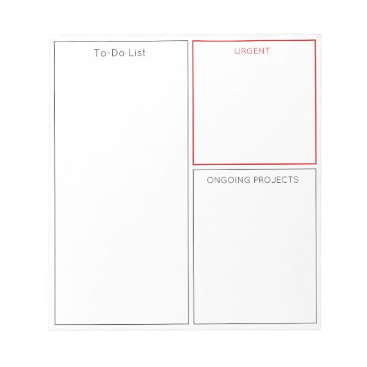 Takenlijst Dry Erase Whiteboard & Aangepaste Secti Notitieblok (Voorkant)