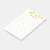 Takenlijst  gouden draken op wit post-it® notes (Schuin)