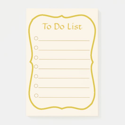 Takenlijst & Gouden Kader Post-it® Notes (Voorkant)
