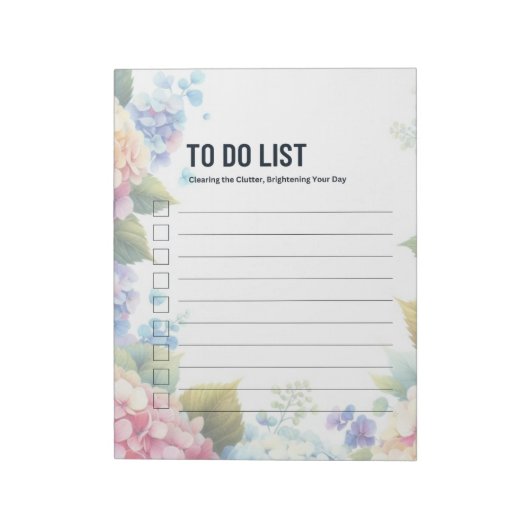 Takenlijst Hydrangea Pagina's  Notitieblok (Linkerzijde)