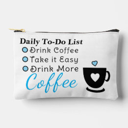 Takenlijst koffieliefhebbers wit blauw etui