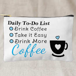 Takenlijst koffieliefhebbers wit blauw etui