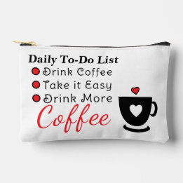 Takenlijst koffieliefhebbers wit rood etui